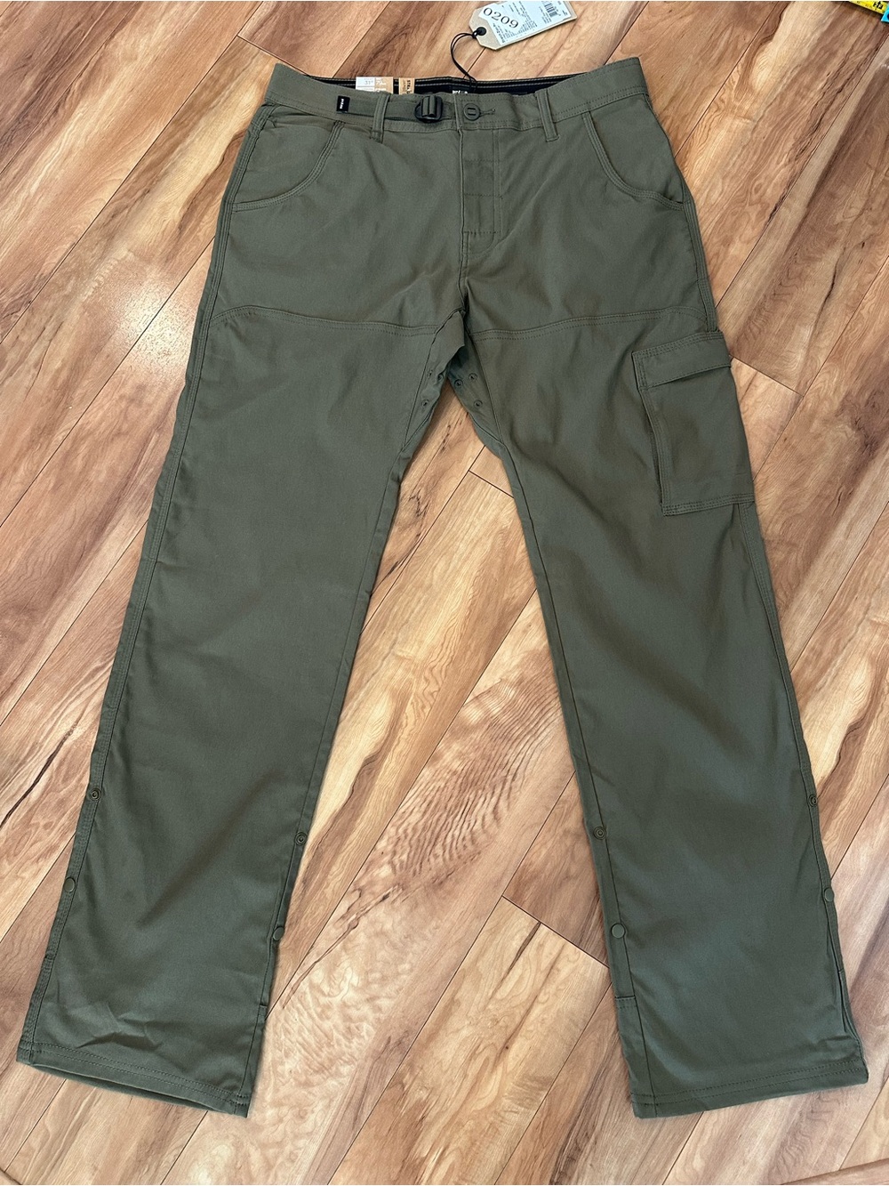 prAna Stretch Zion Pant II Men’s 31x32 Slate Green Straight Leg Hiking Pants NWT